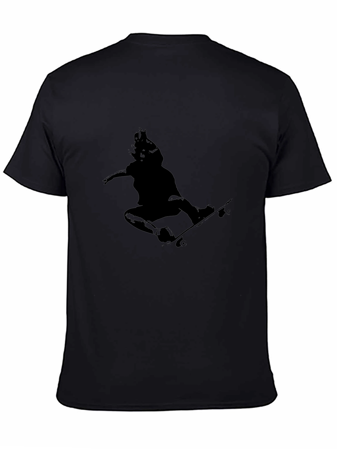 Skateboarder Silhouette Black T-Shirt