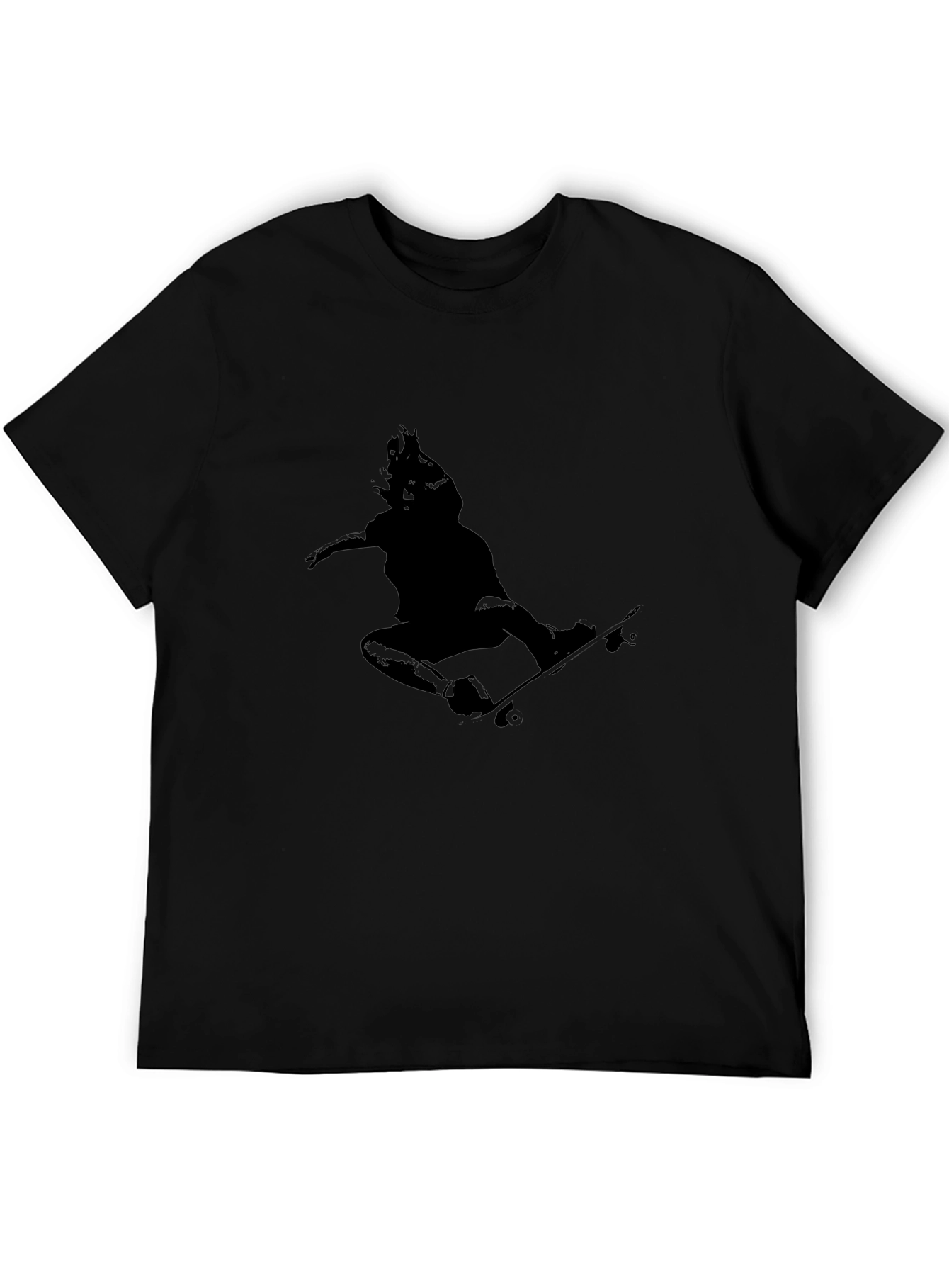 Skateboarder Silhouette Black T-Shirt