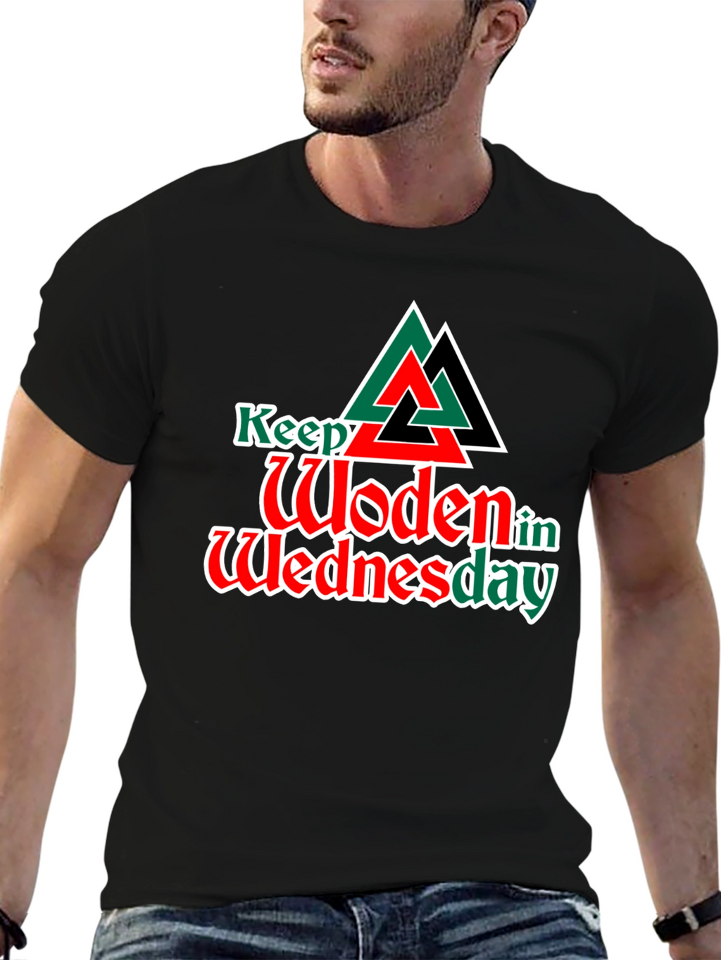 Keep Woden in Wednesday Graphic T-Shirt