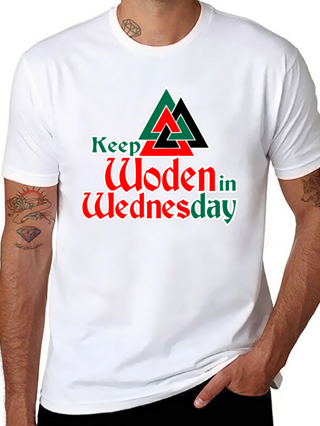 Keep Woden in Wednesday Graphic T-Shirt