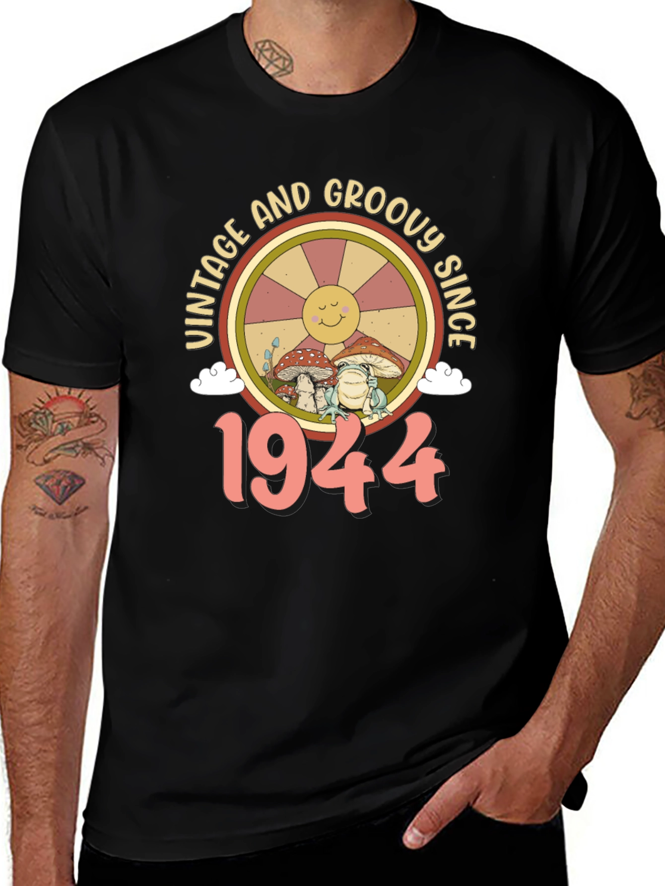 Vintage Groovy Since 1944 Graphic T-Shirt