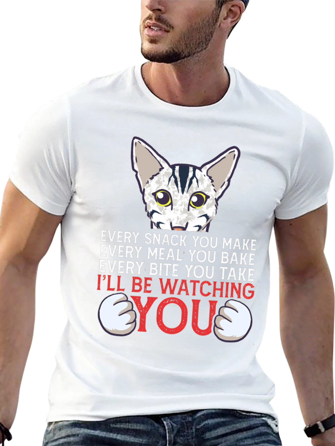 Funny Cat Lover T-Shirt - Every Snack You Make