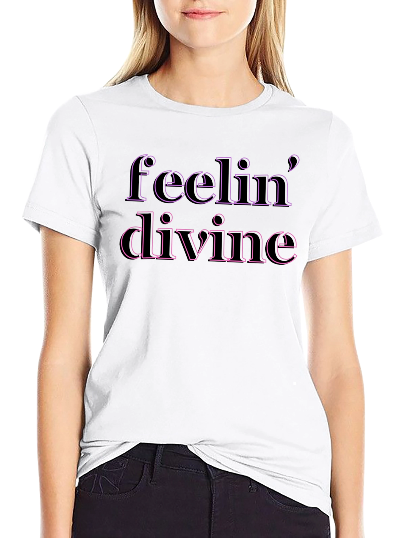 Feelin Divine Graphic Tee - Stylish Comfort
