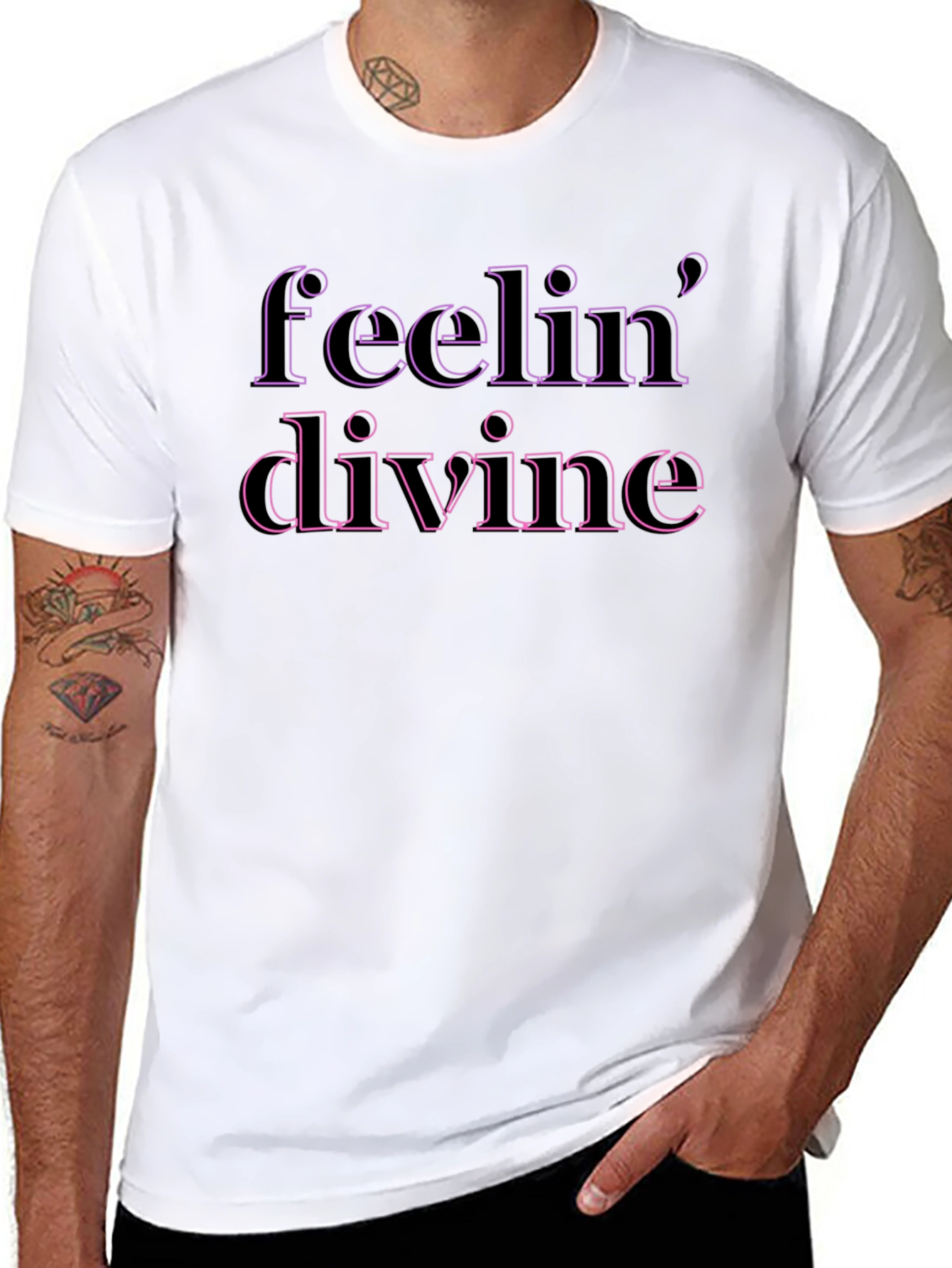 Feelin Divine Graphic Tee - Stylish Comfort