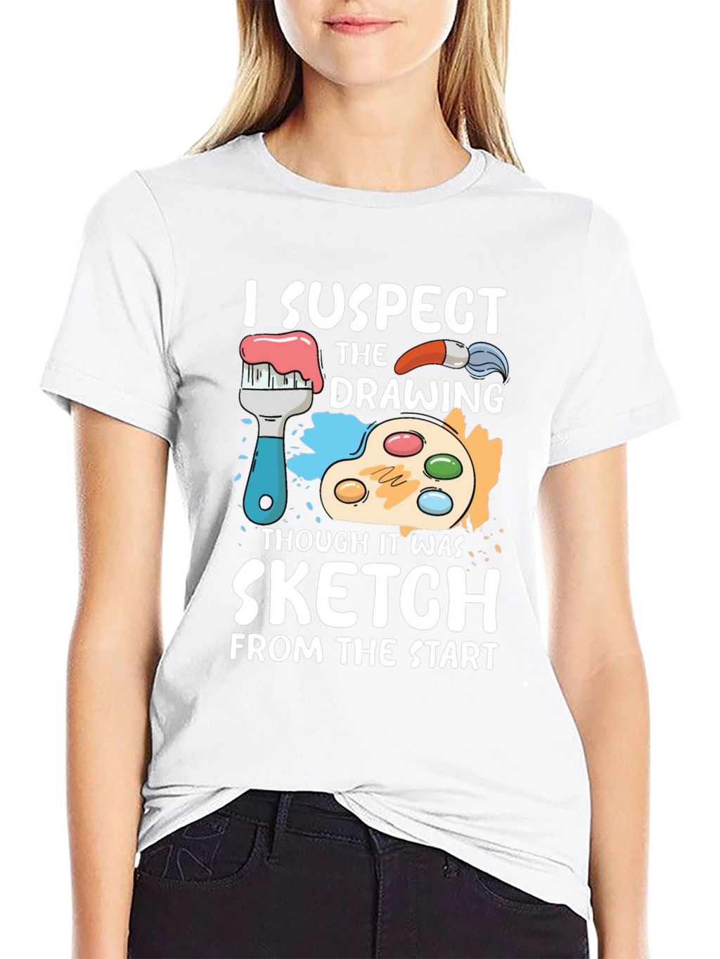 Funny Artist T-Shirt - I Suspect Sketch