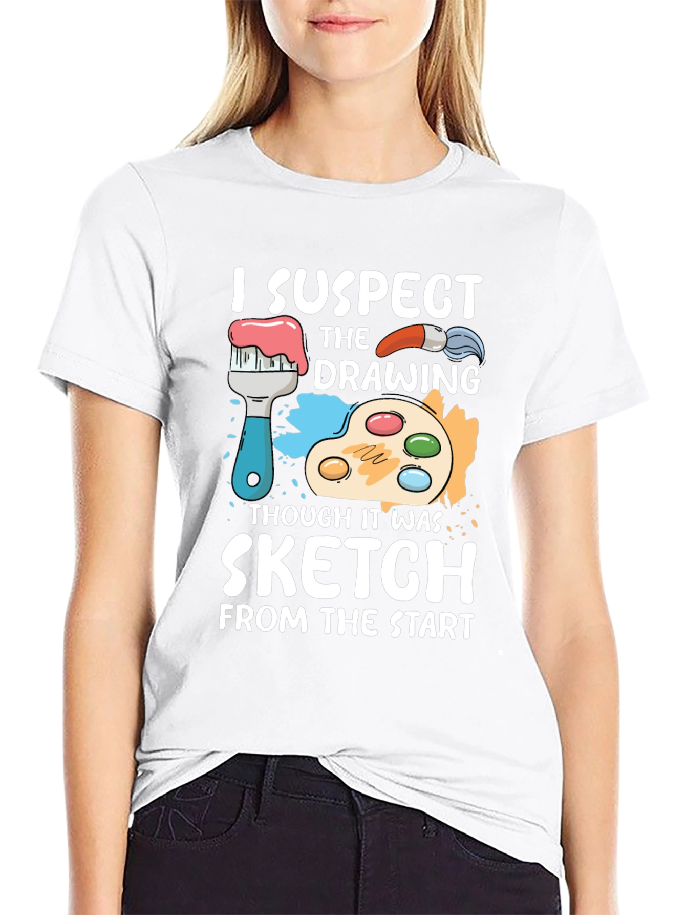 Funny Artist T-Shirt - I Suspect Sketch
