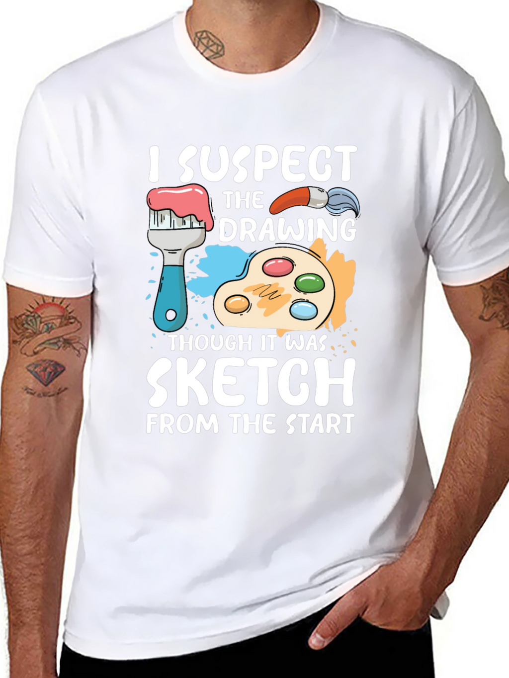 Funny Artist T-Shirt - I Suspect Sketch