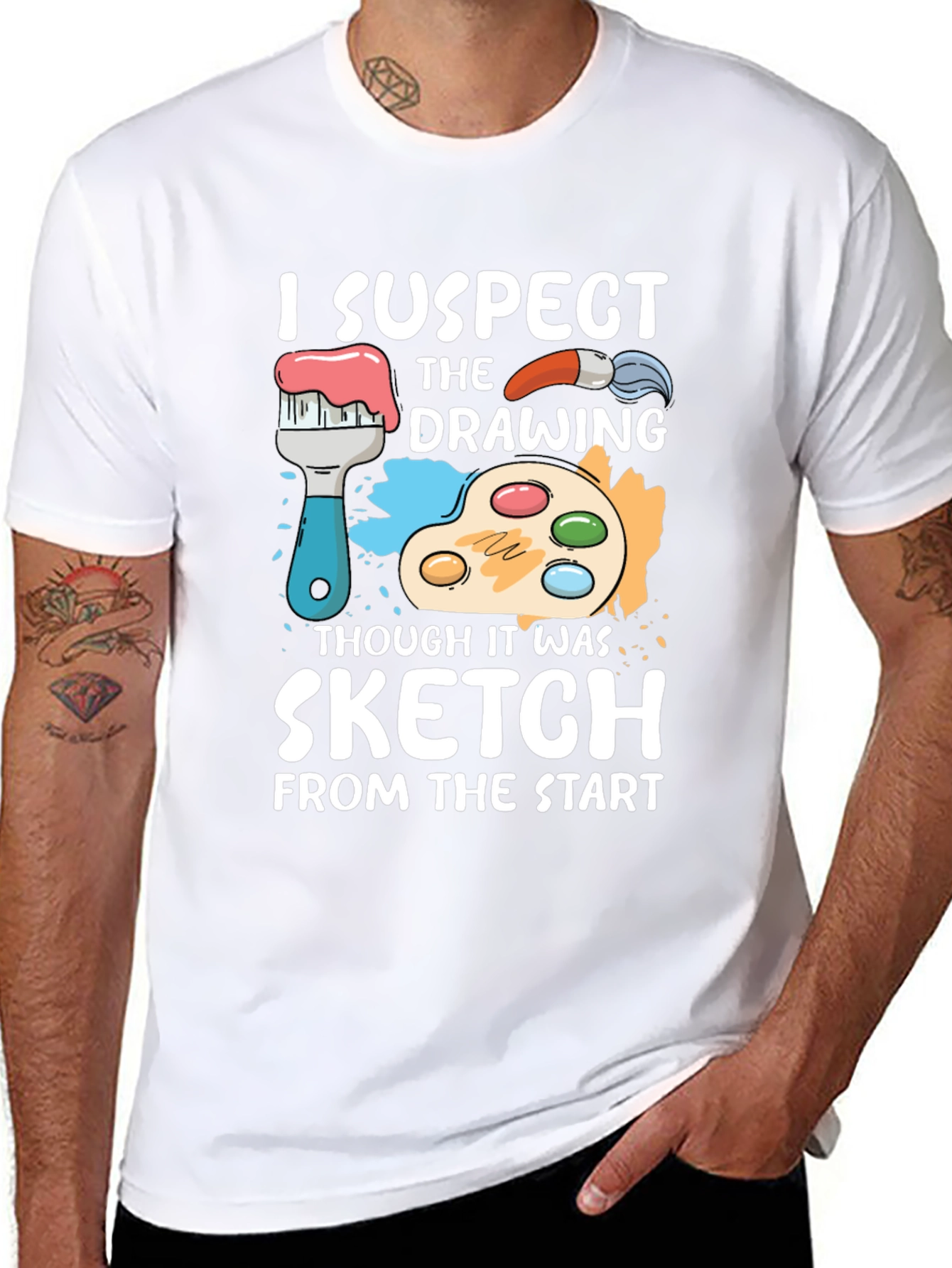 Funny Artist T-Shirt - I Suspect Sketch