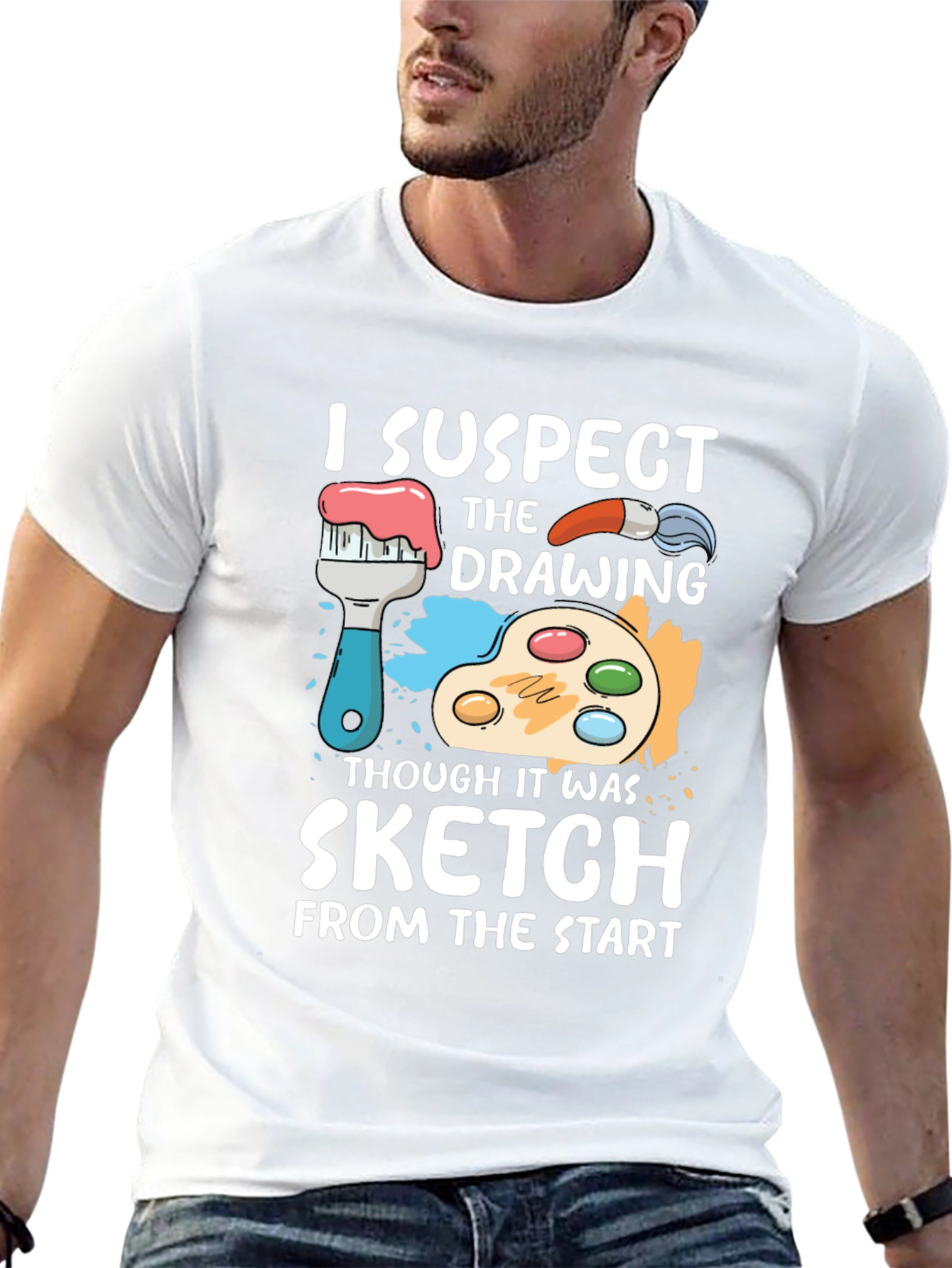 Funny Artist T-Shirt - I Suspect Sketch