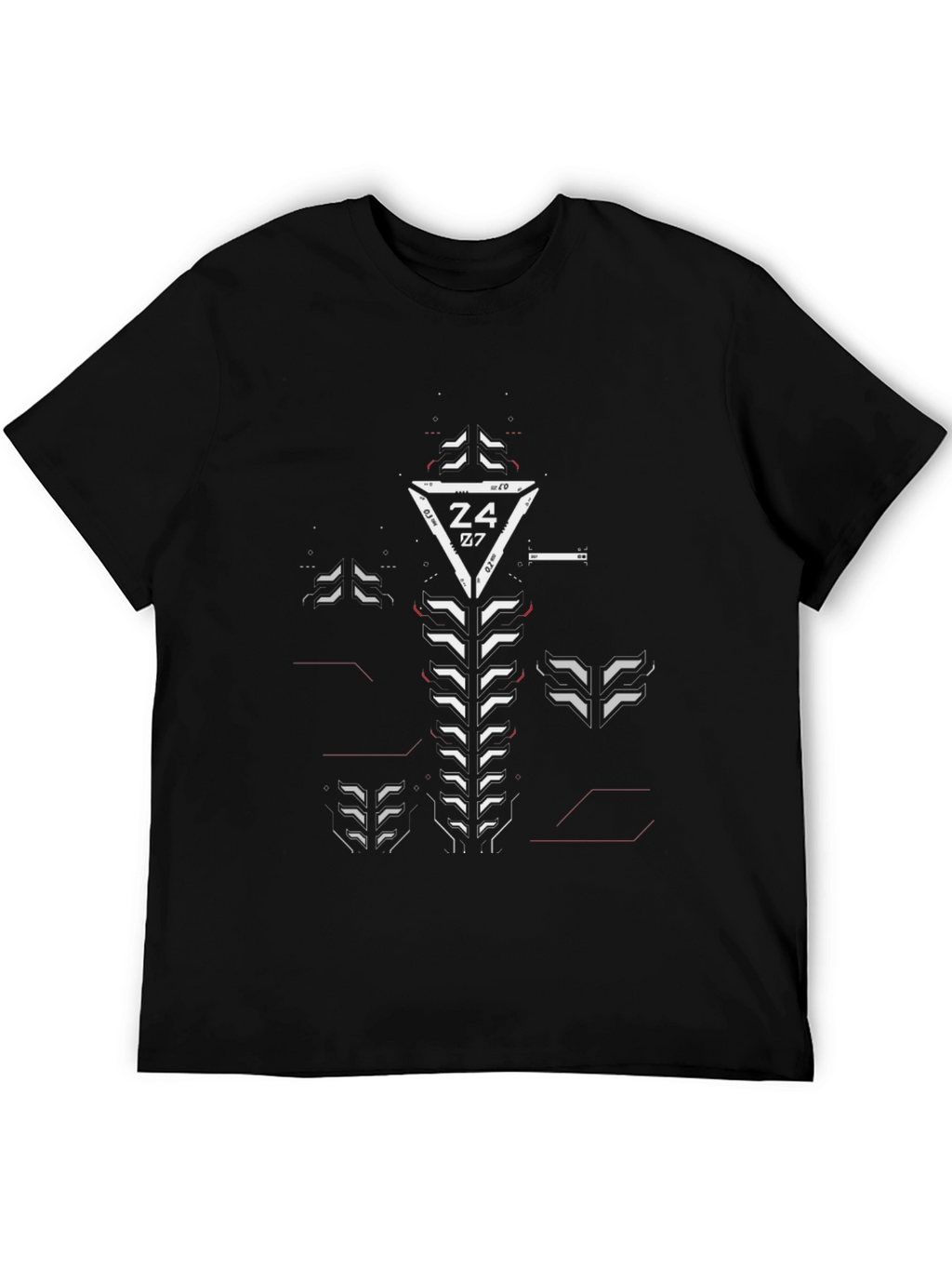 Futuristic Graphic Tee - Z4 07 Black T-Shirt