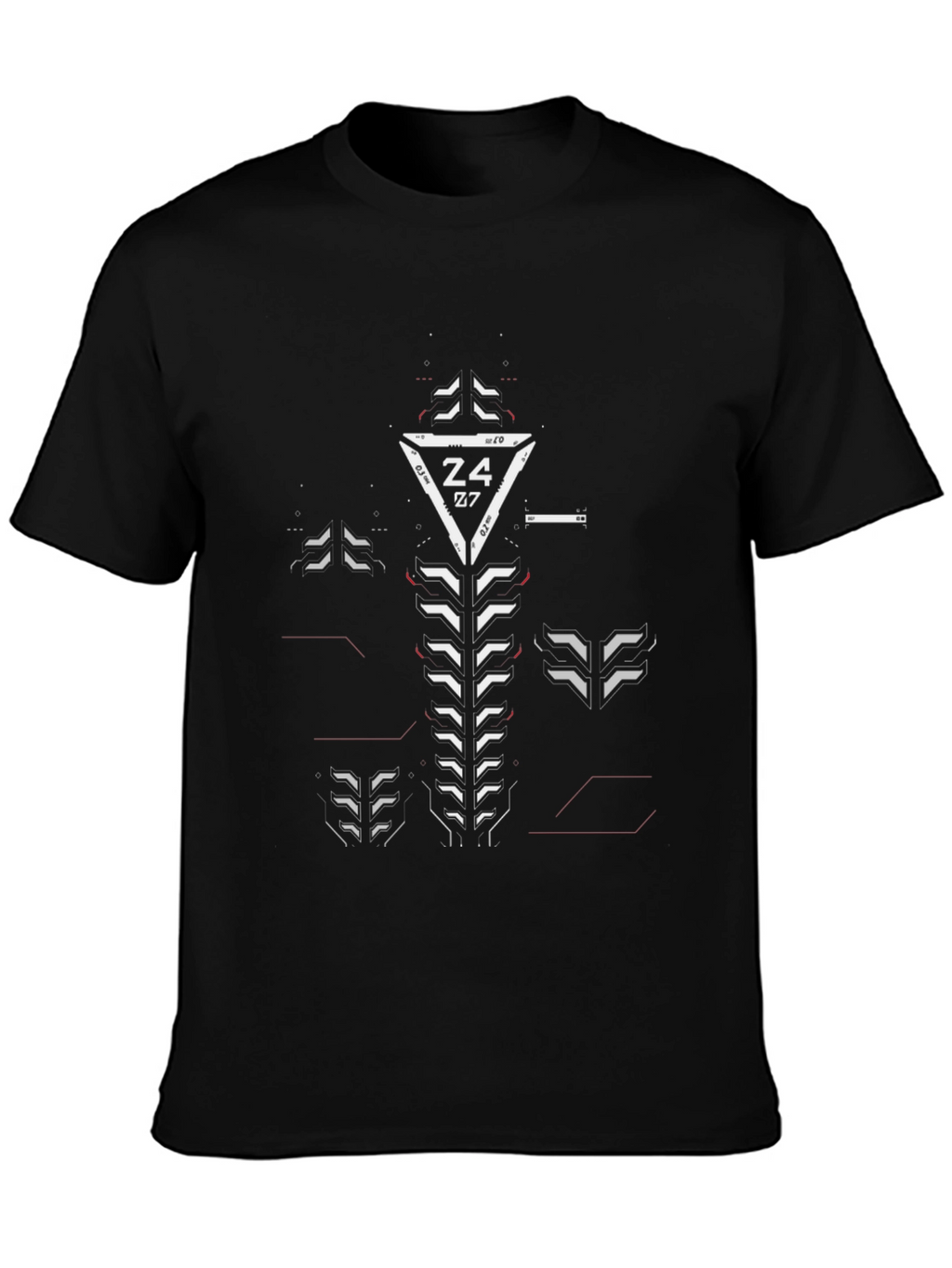Futuristic Graphic Tee - Z4 07 Black T-Shirt