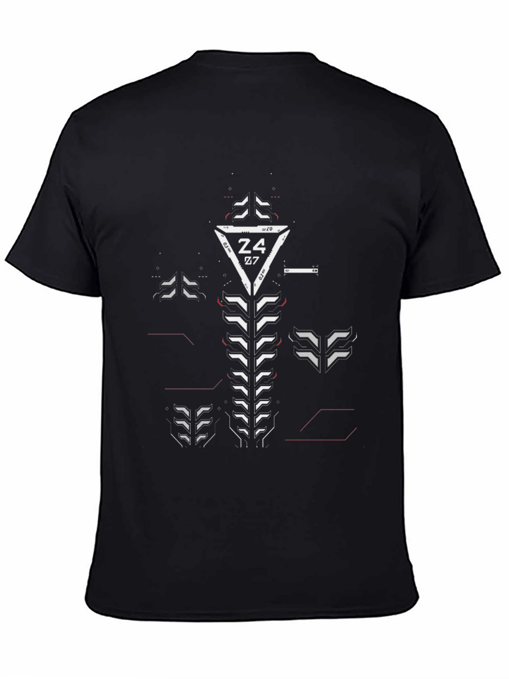 Futuristic Graphic Tee - Z4 07 Black T-Shirt