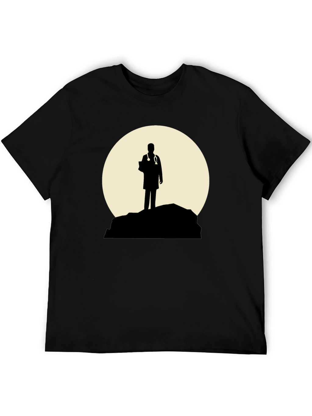 Doctor Silhouette Graphic T-Shirt - Black