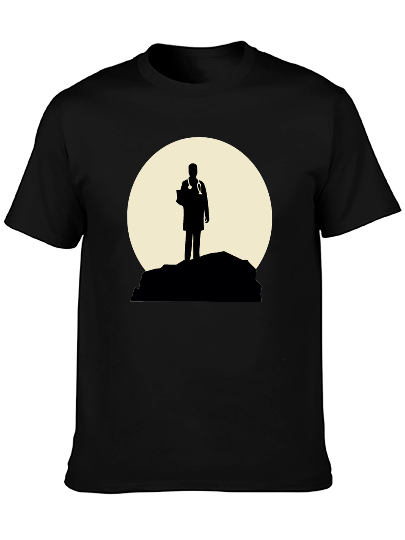 Doctor Silhouette Graphic T-Shirt - Black