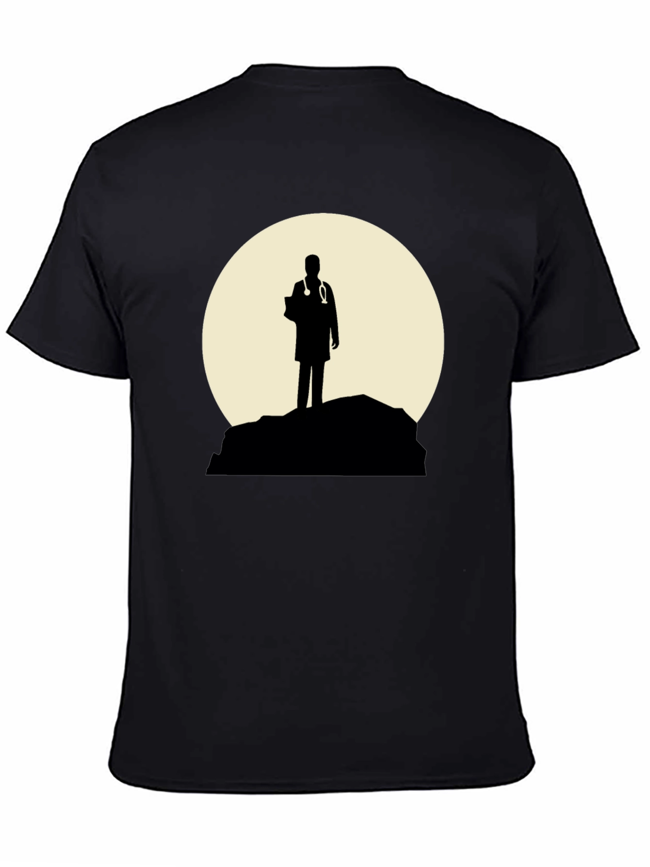 Doctor Silhouette Graphic T-Shirt - Black