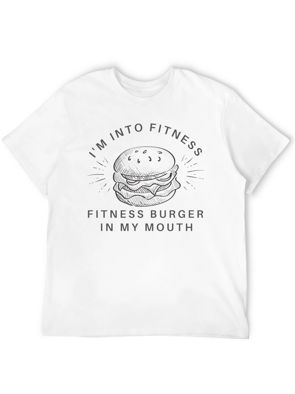 Fitness Burger Graphic T-Shirt - Black Humor