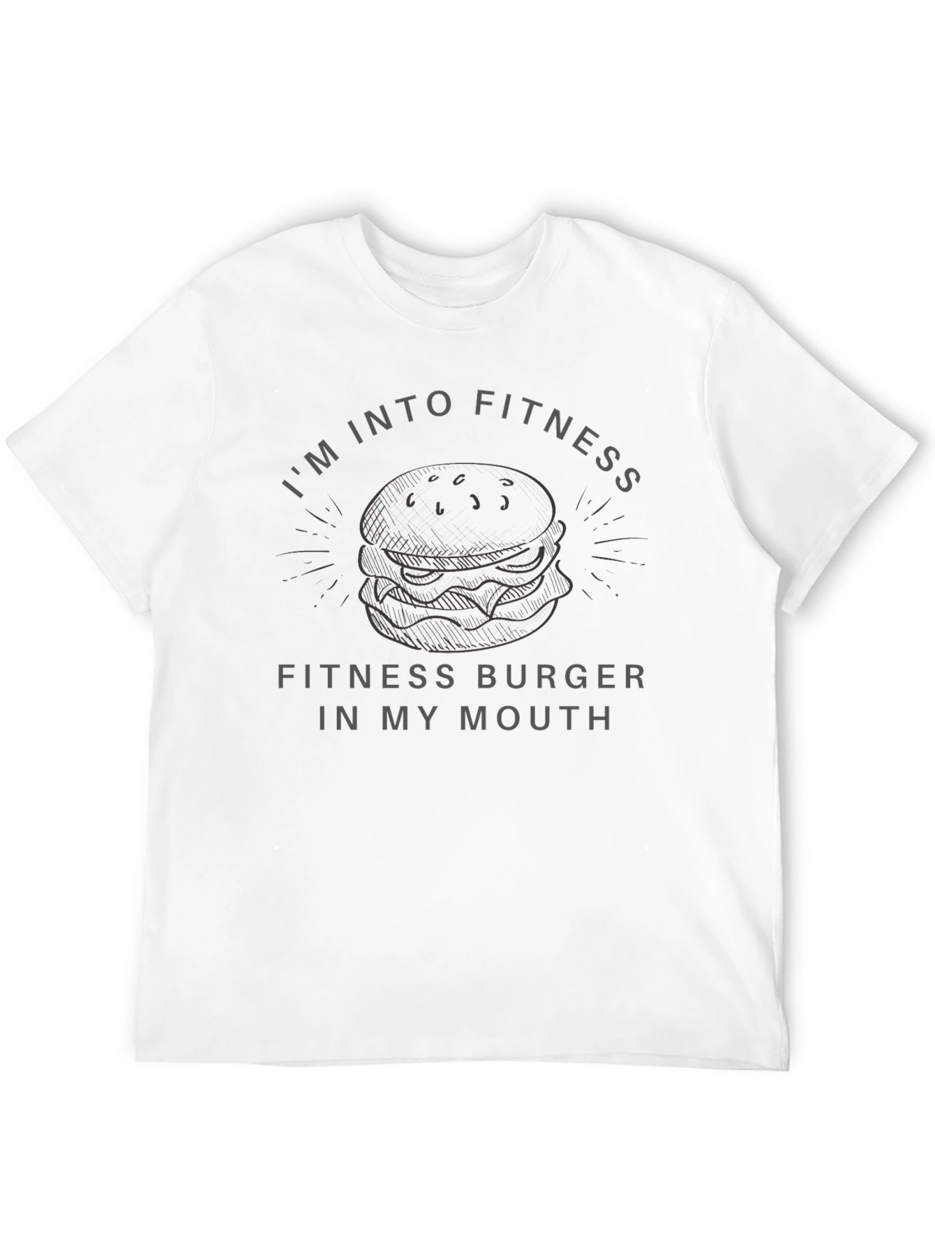 Fitness Burger Graphic T-Shirt - Black Humor