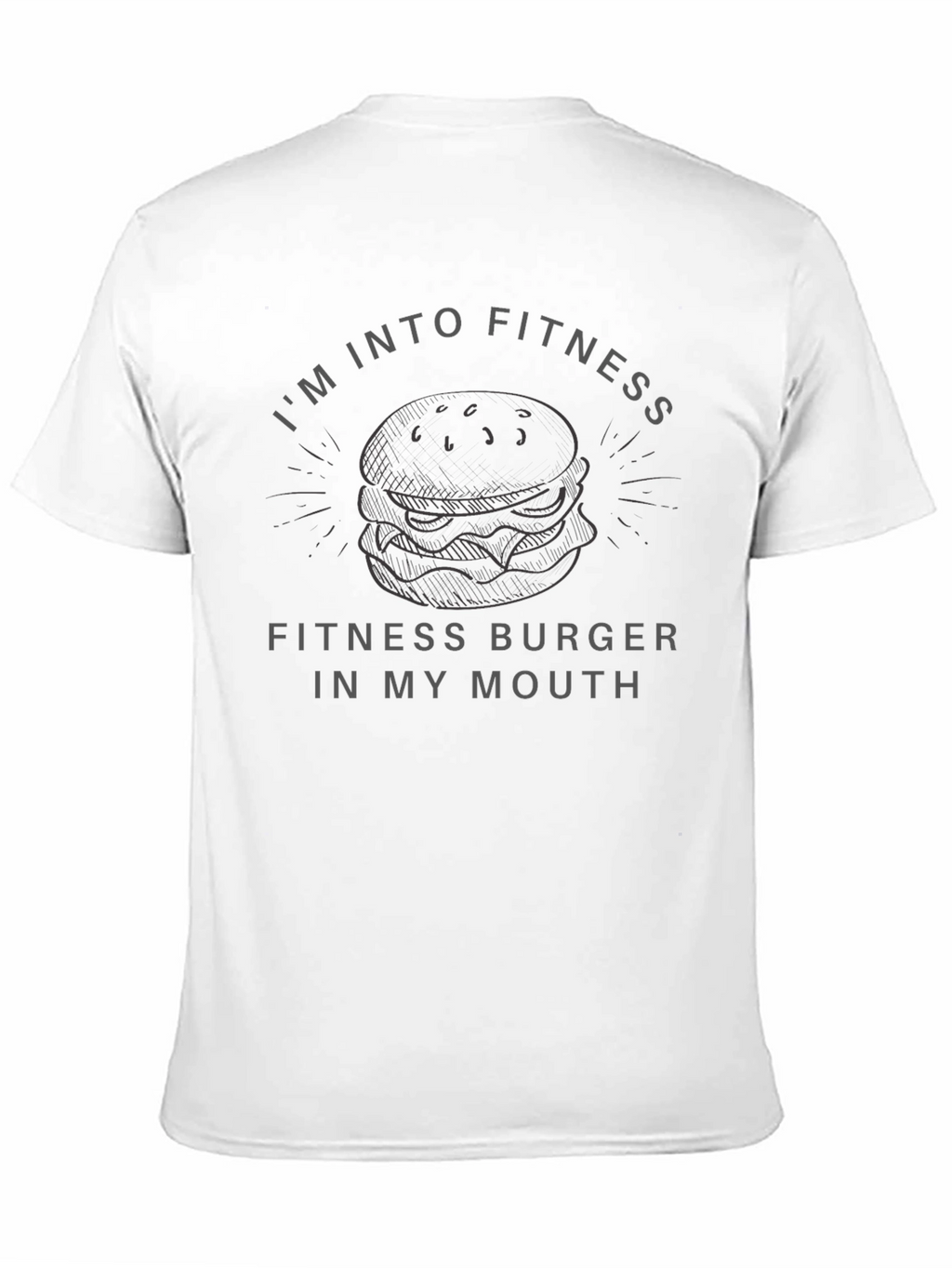 Fitness Burger Graphic T-Shirt - Black Humor