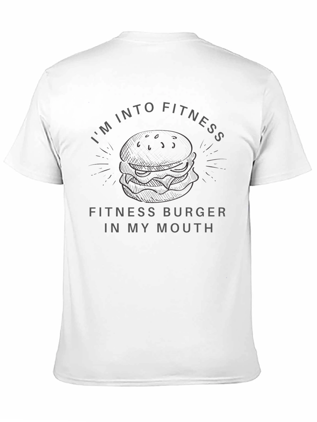 Fitness Burger Graphic T-Shirt - Black Humor