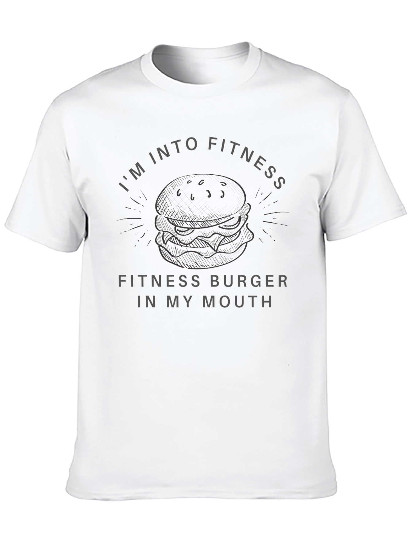 Fitness Burger Graphic T-Shirt - Black Humor