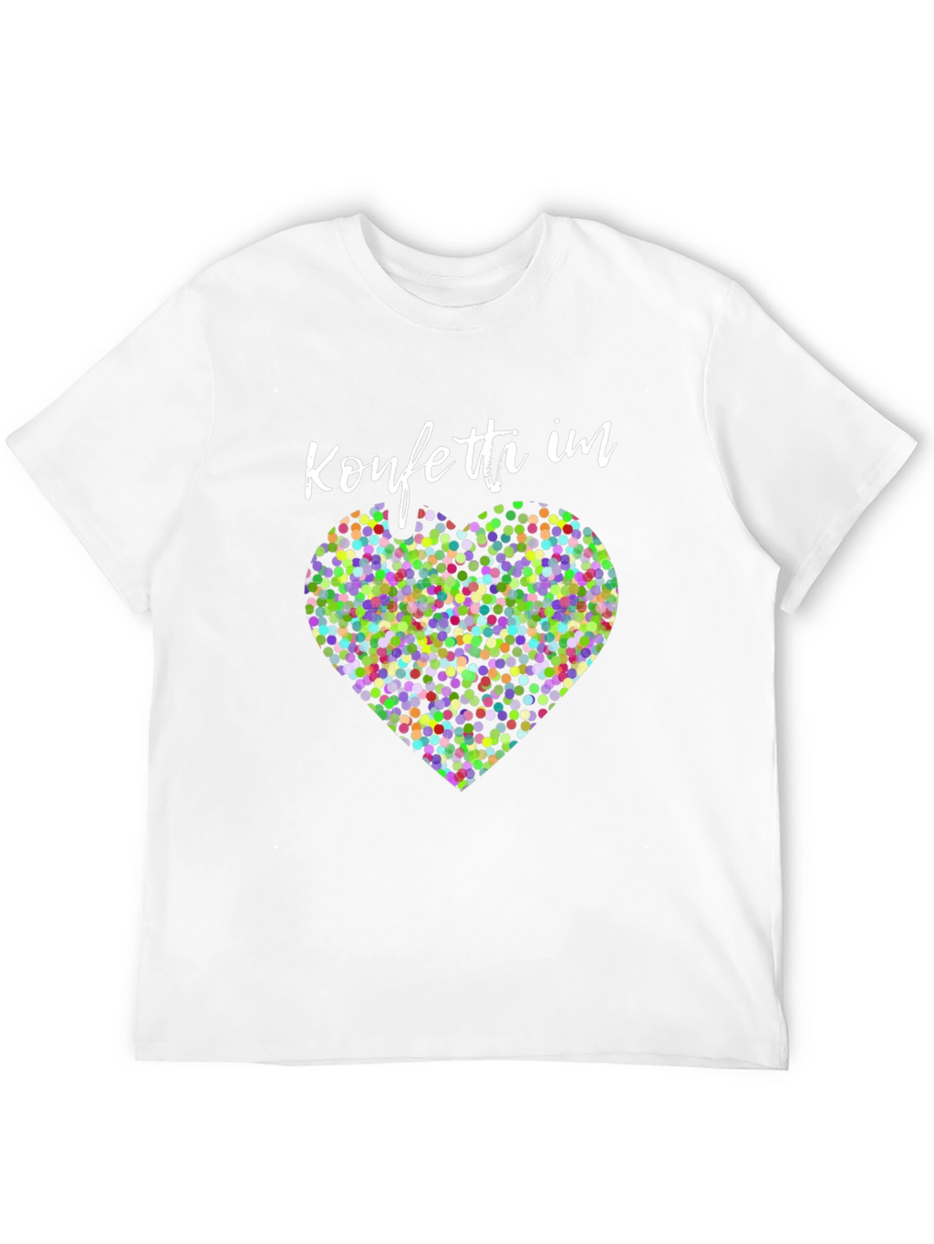 Confetti Heart Graphic Tee - Stylish Black Shirt