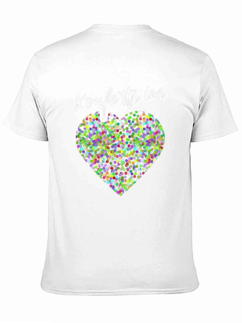 Confetti Heart Graphic Tee - Stylish Black Shirt