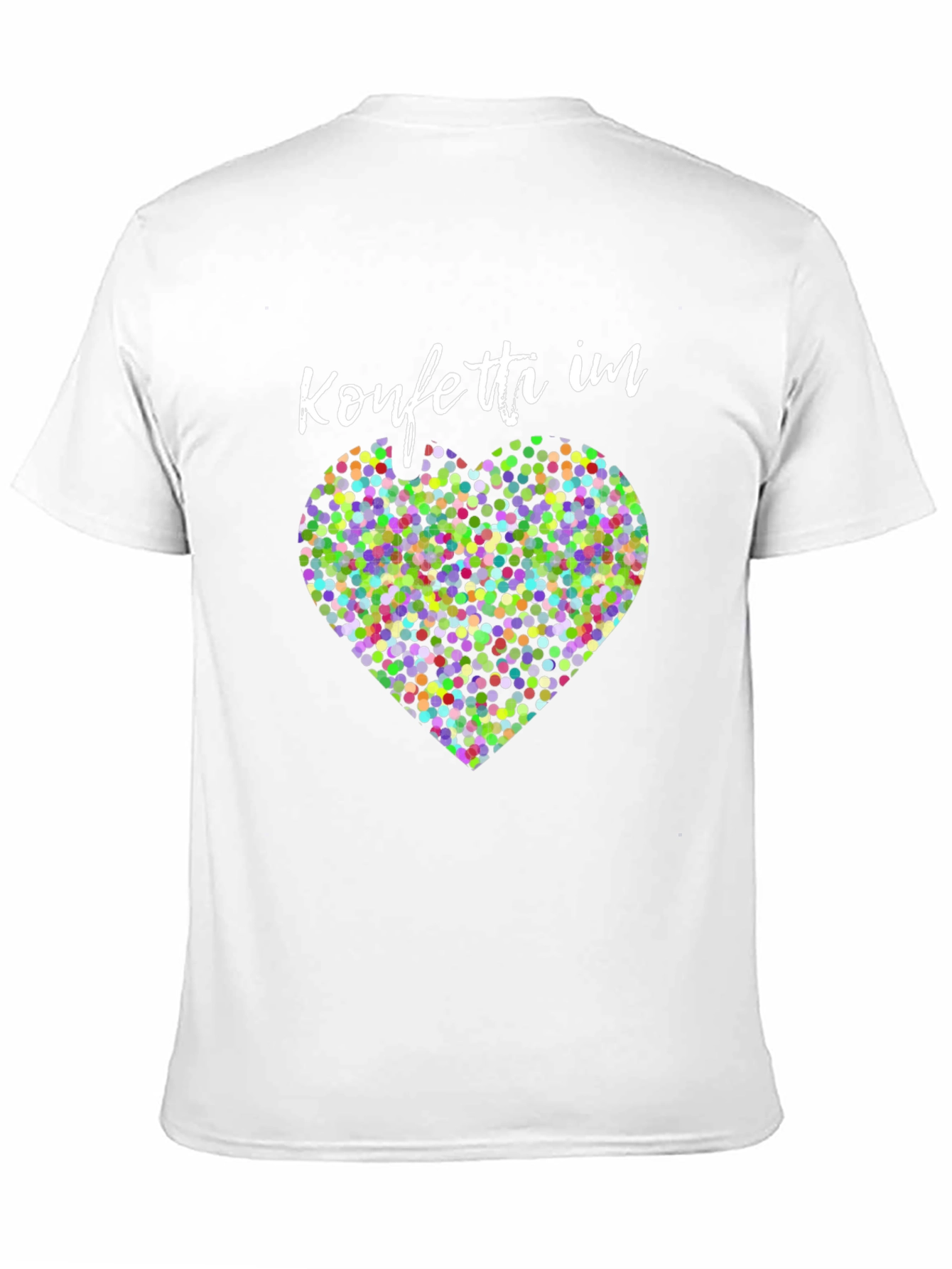 Confetti Heart Graphic Tee - Stylish Black Shirt