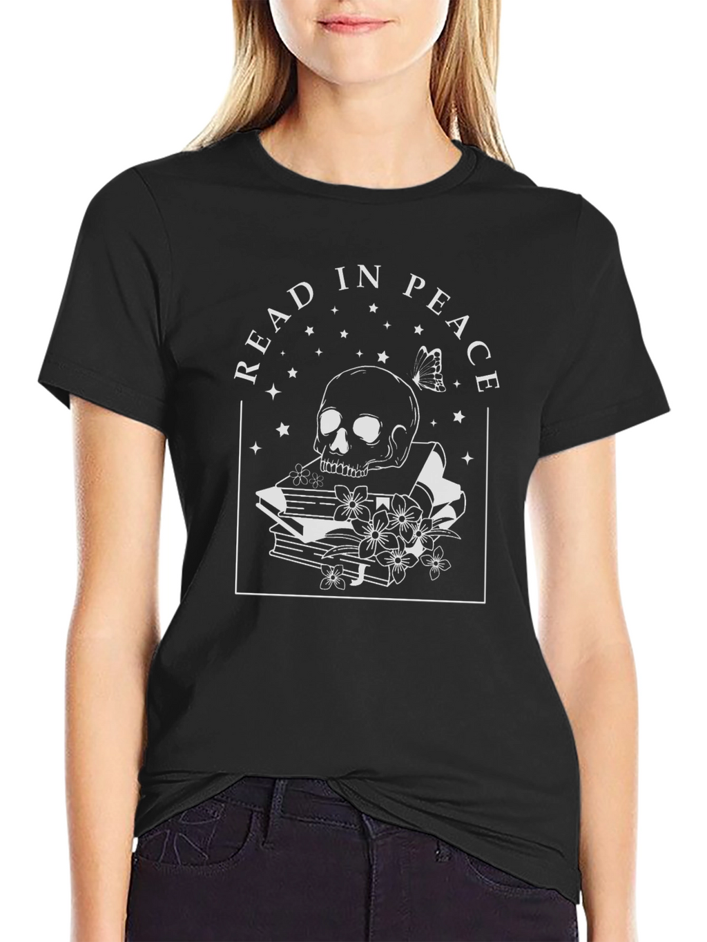 Read In Peace Skull Graphic Tee