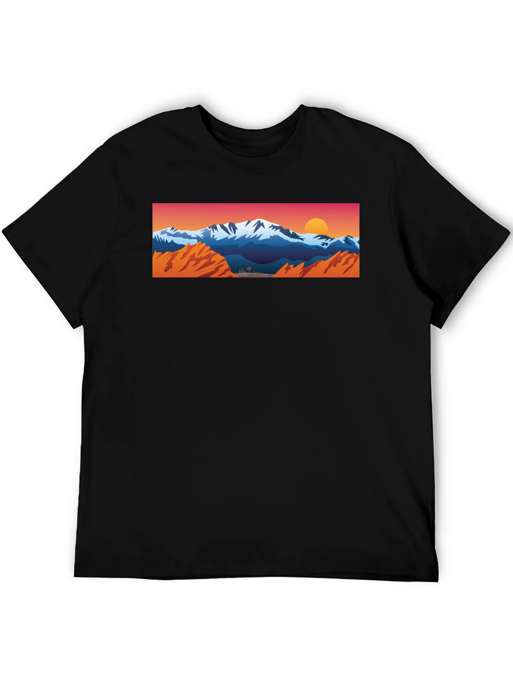 Mountain Vista Graphic Tee - Black