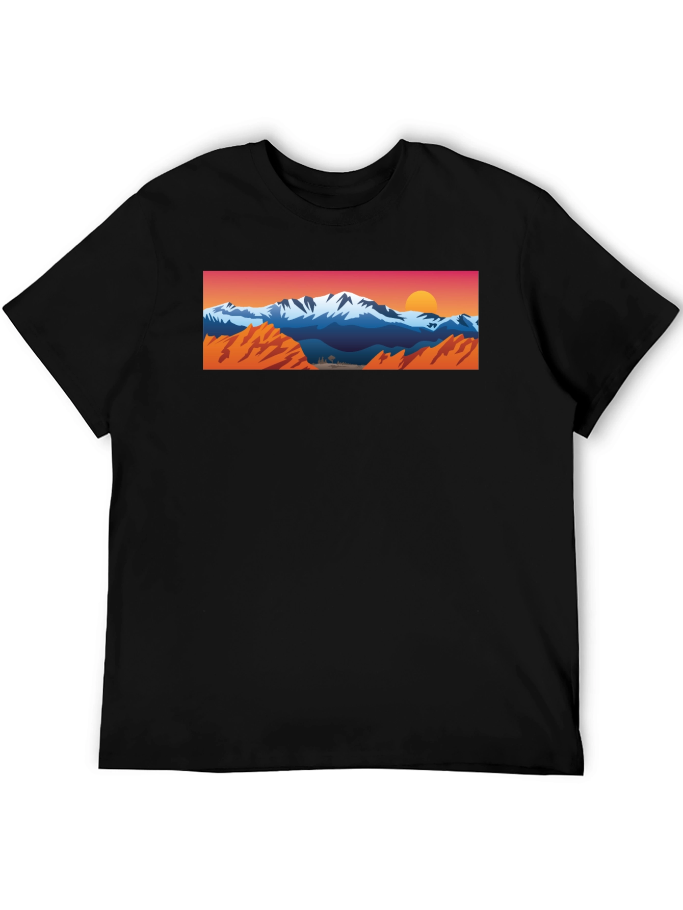 Mountain Vista Graphic Tee - Black