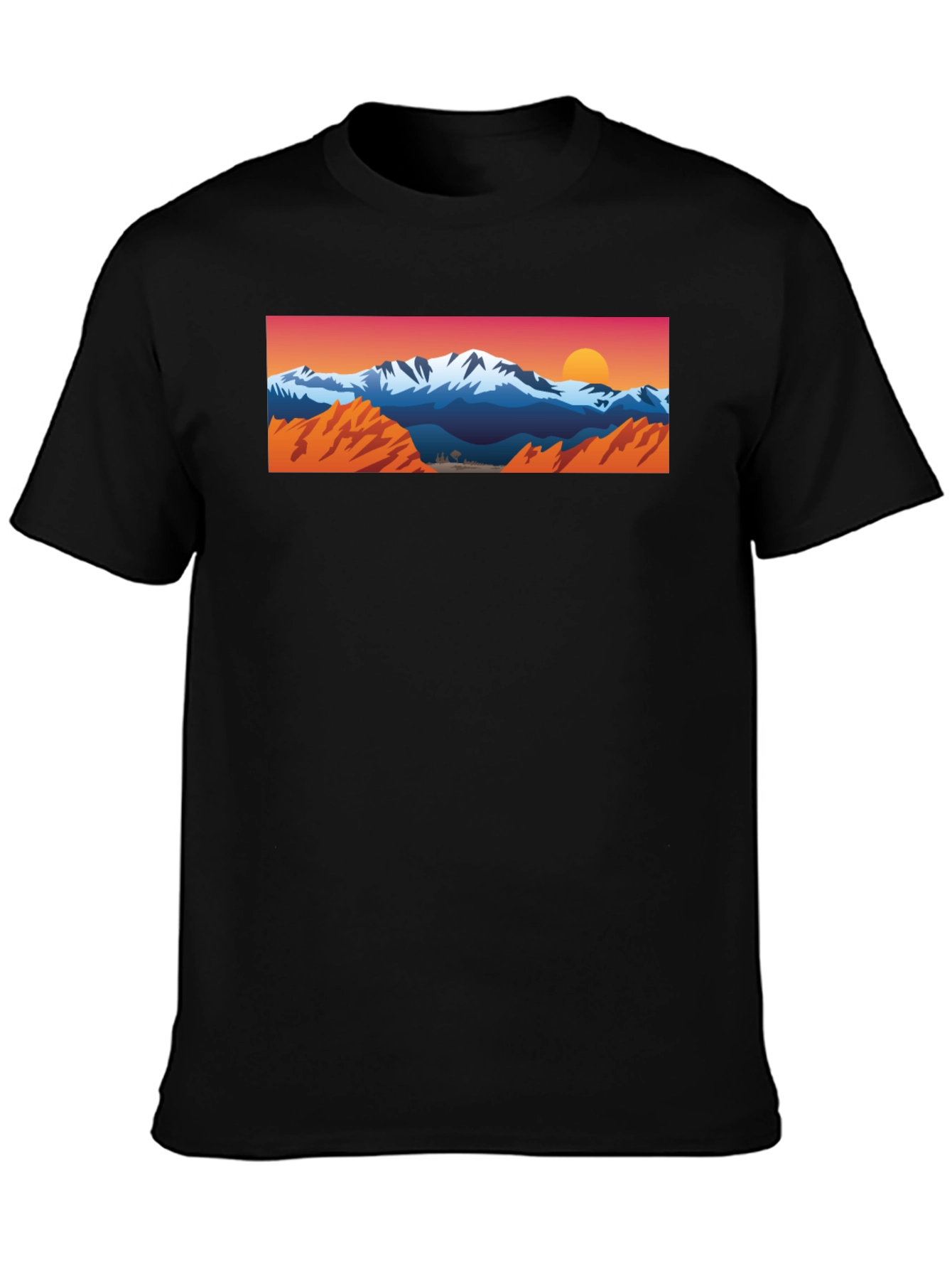 Mountain Vista Graphic Tee - Black