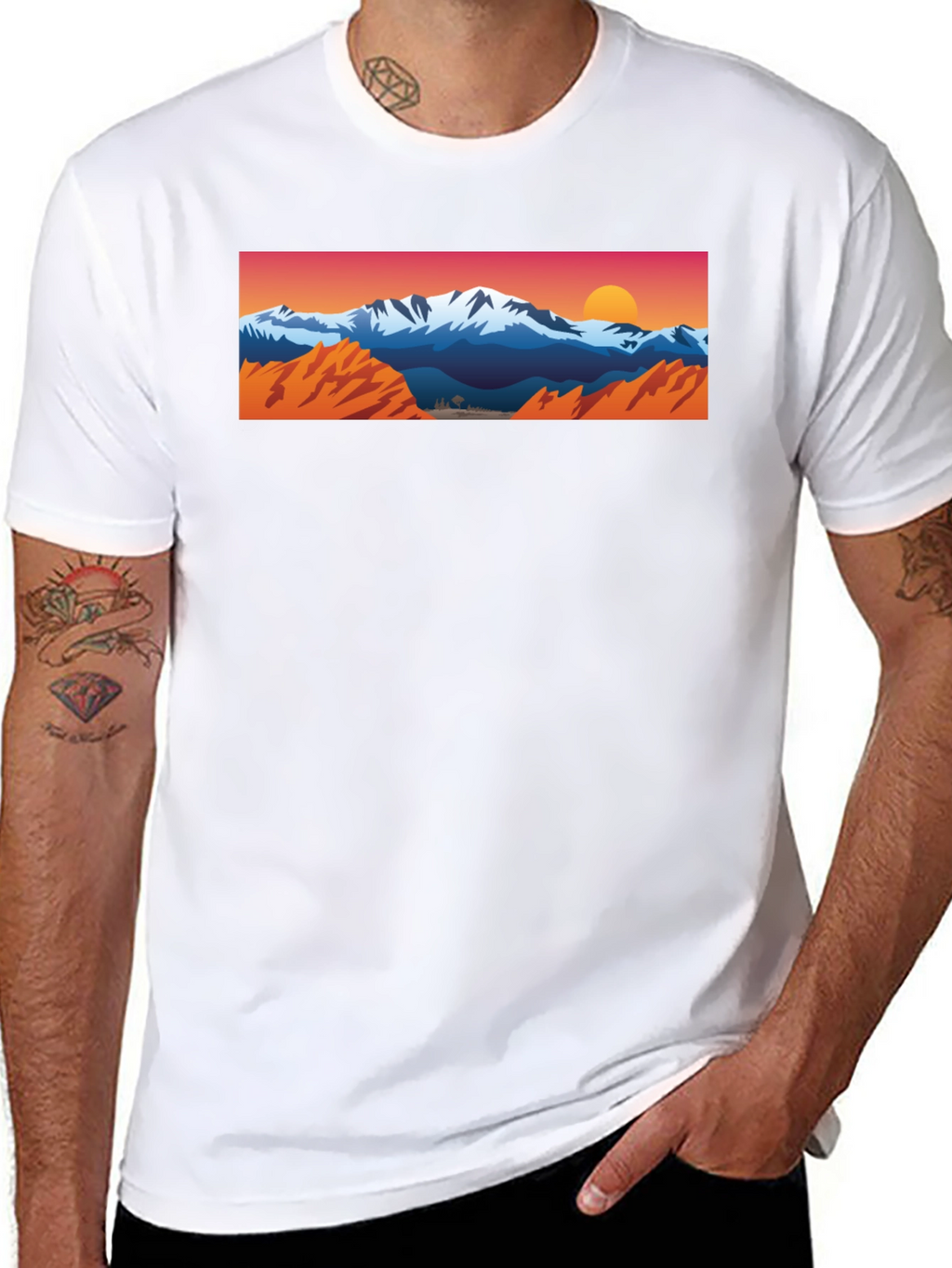 Mountain Vista Graphic Tee - Black