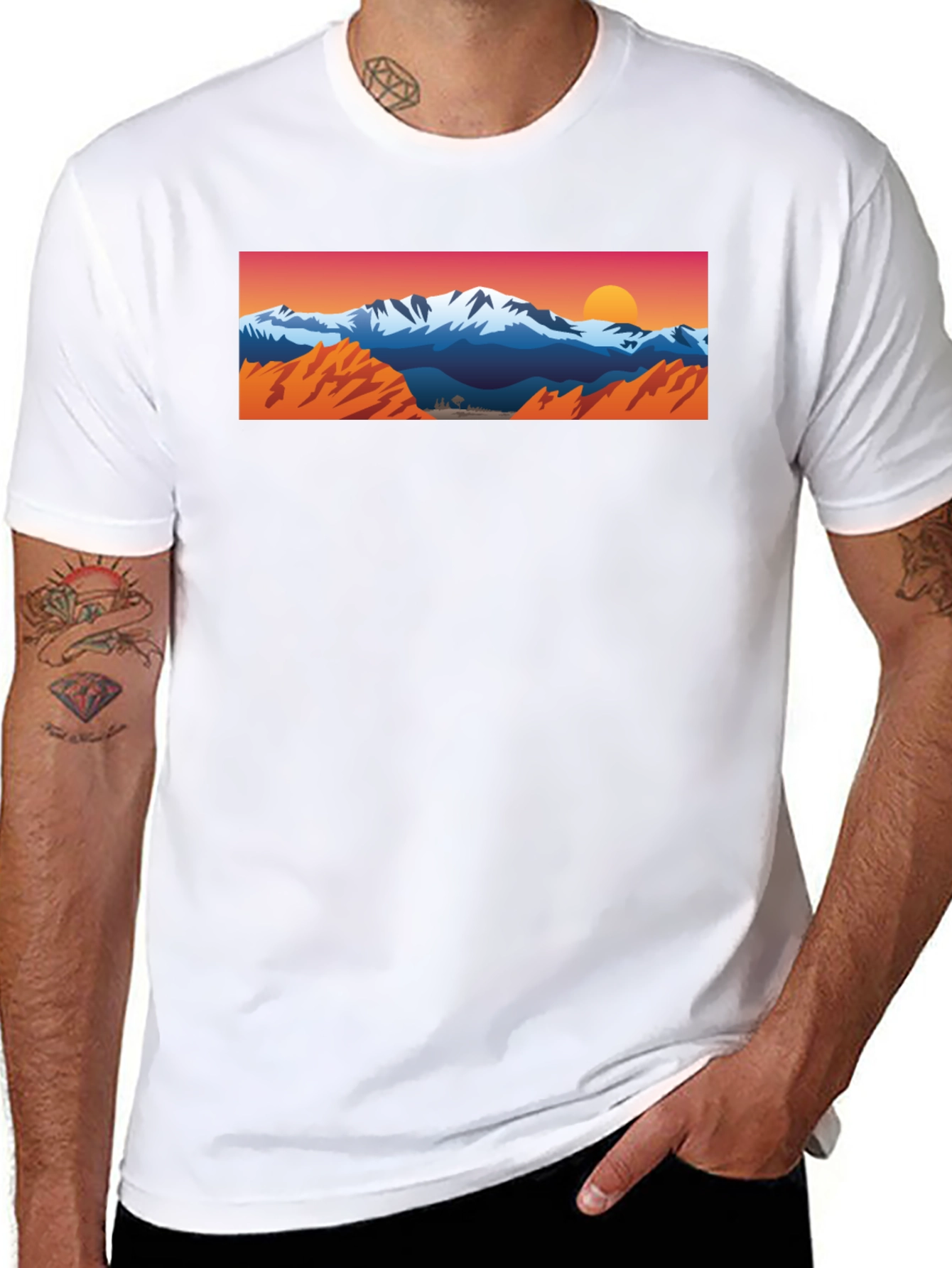 Mountain Vista Graphic Tee - Black