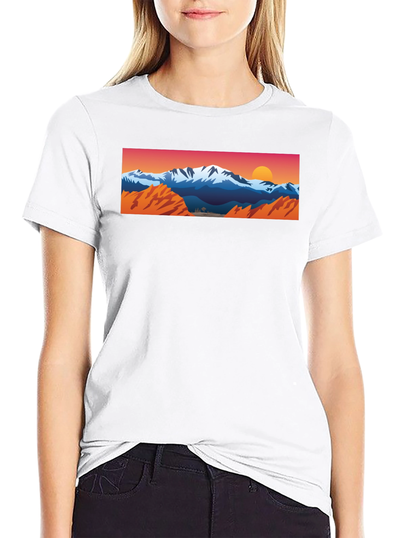 Mountain Vista Graphic Tee - Black
