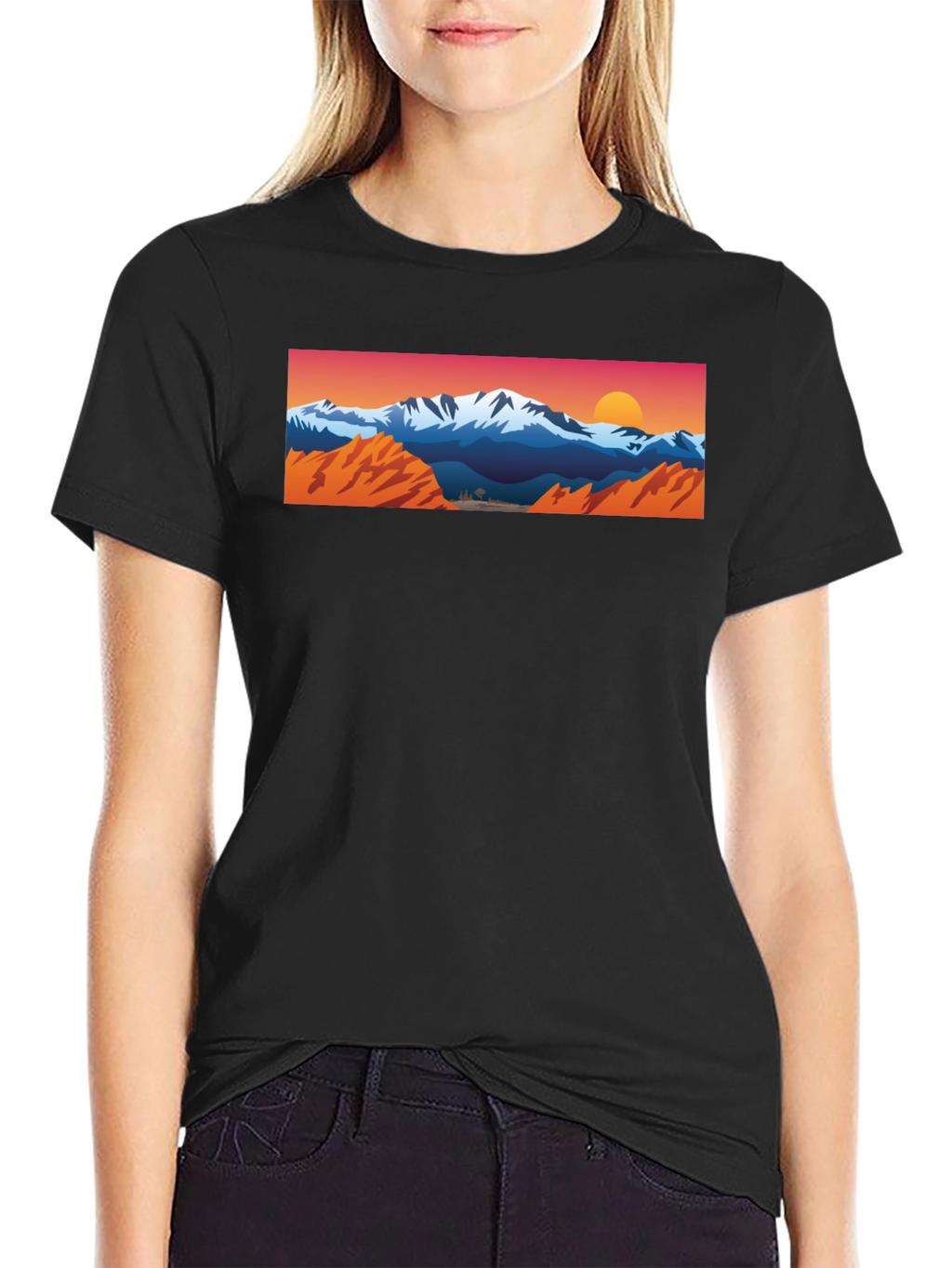 Mountain Vista Graphic Tee - Black