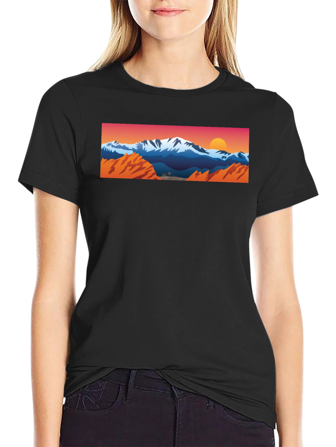 Mountain Vista Graphic Tee - Black