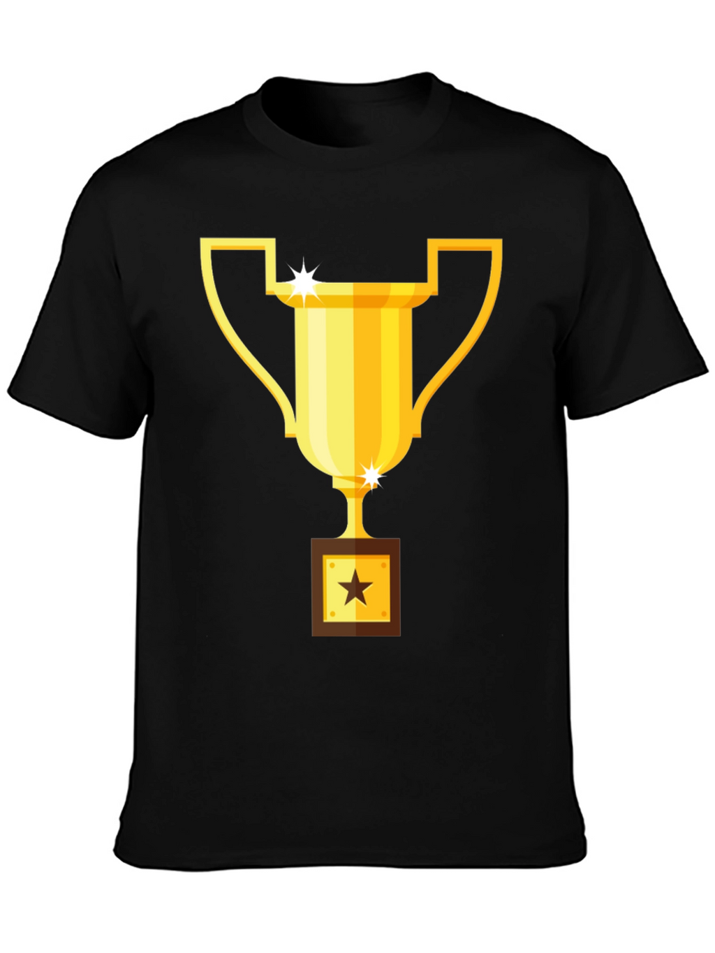 Trophy Graphic Tee - Black Cotton Blend T-Shirt
