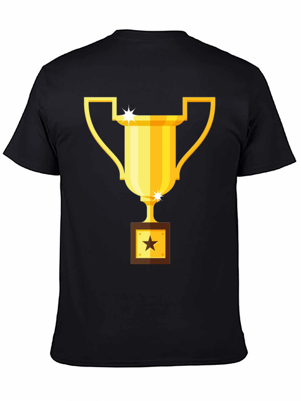 Trophy Graphic Tee - Black Cotton Blend T-Shirt