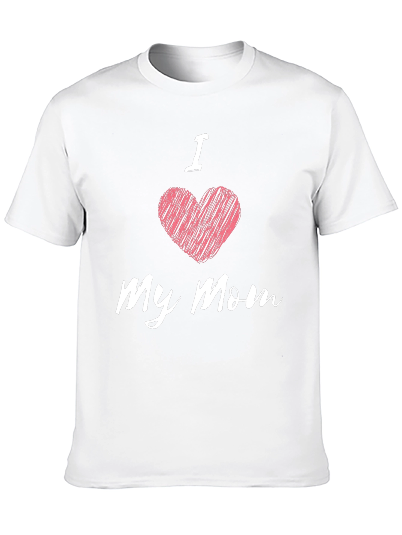 I Heart My Mom Black T-Shirt - Mens