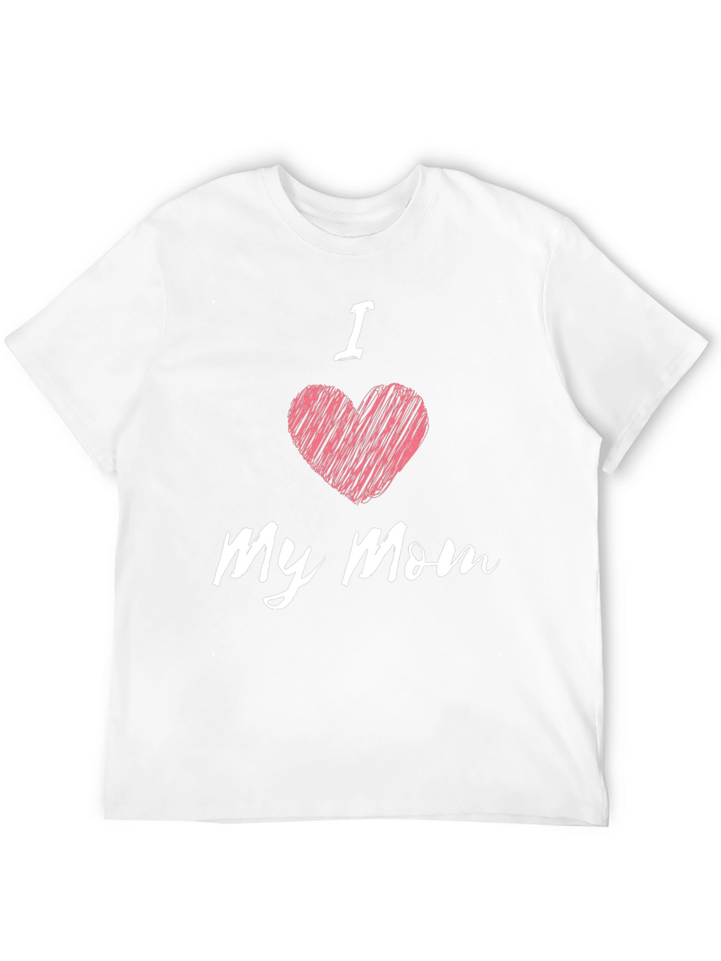 I Heart My Mom Black T-Shirt - Mens
