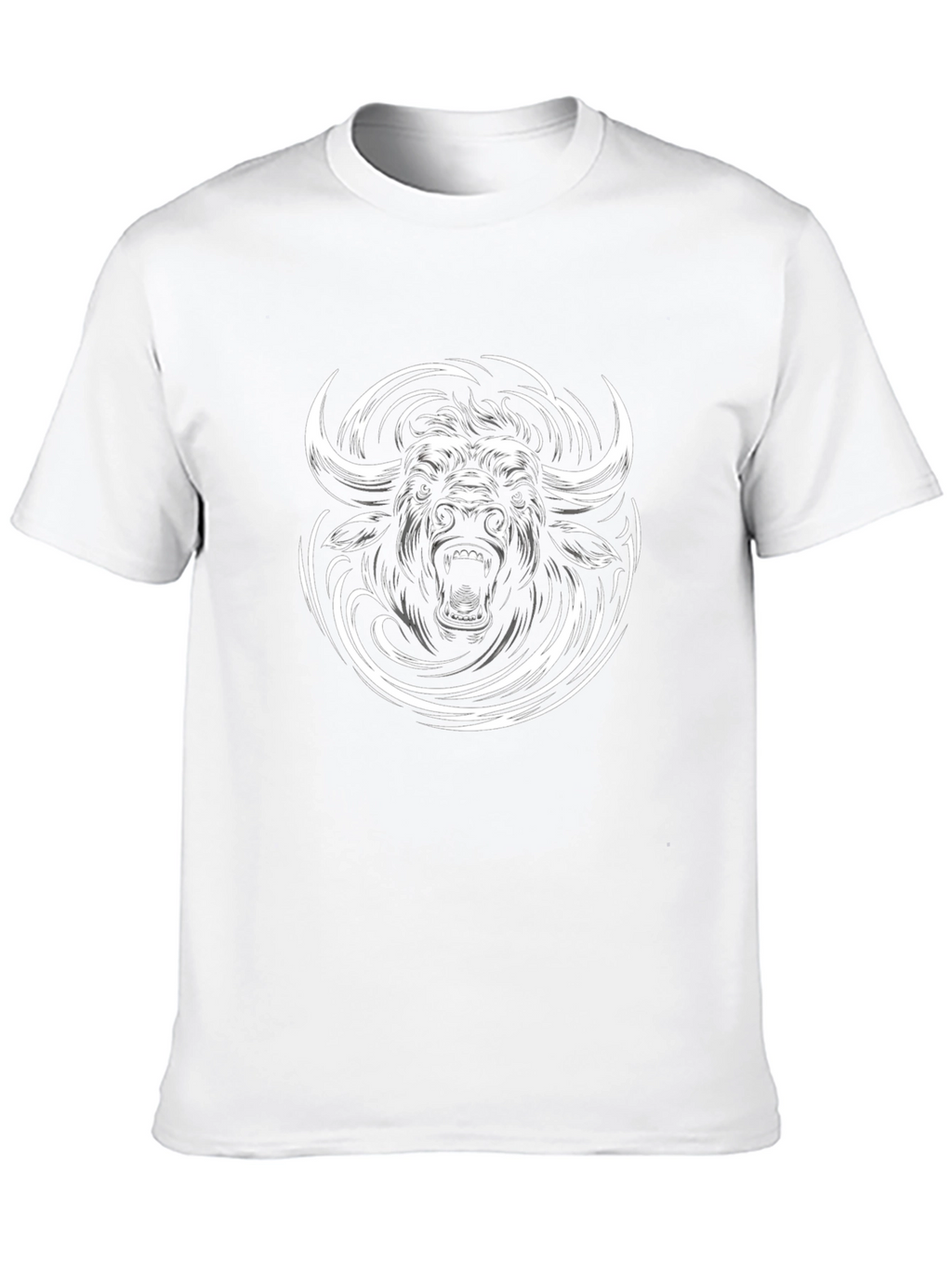Black Bull Graphic Tee - Bold Animal Print