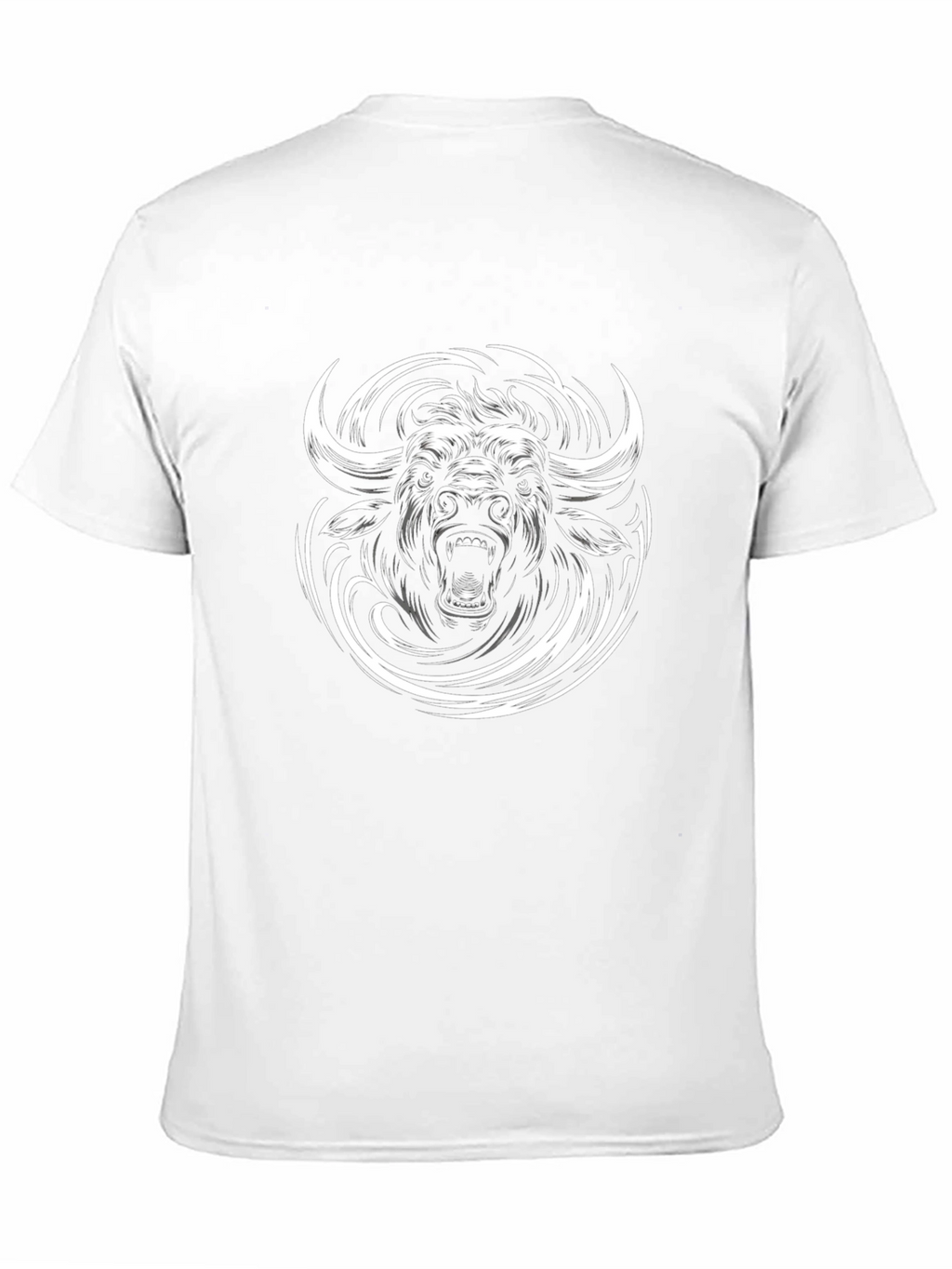 Black Bull Graphic Tee - Bold Animal Print