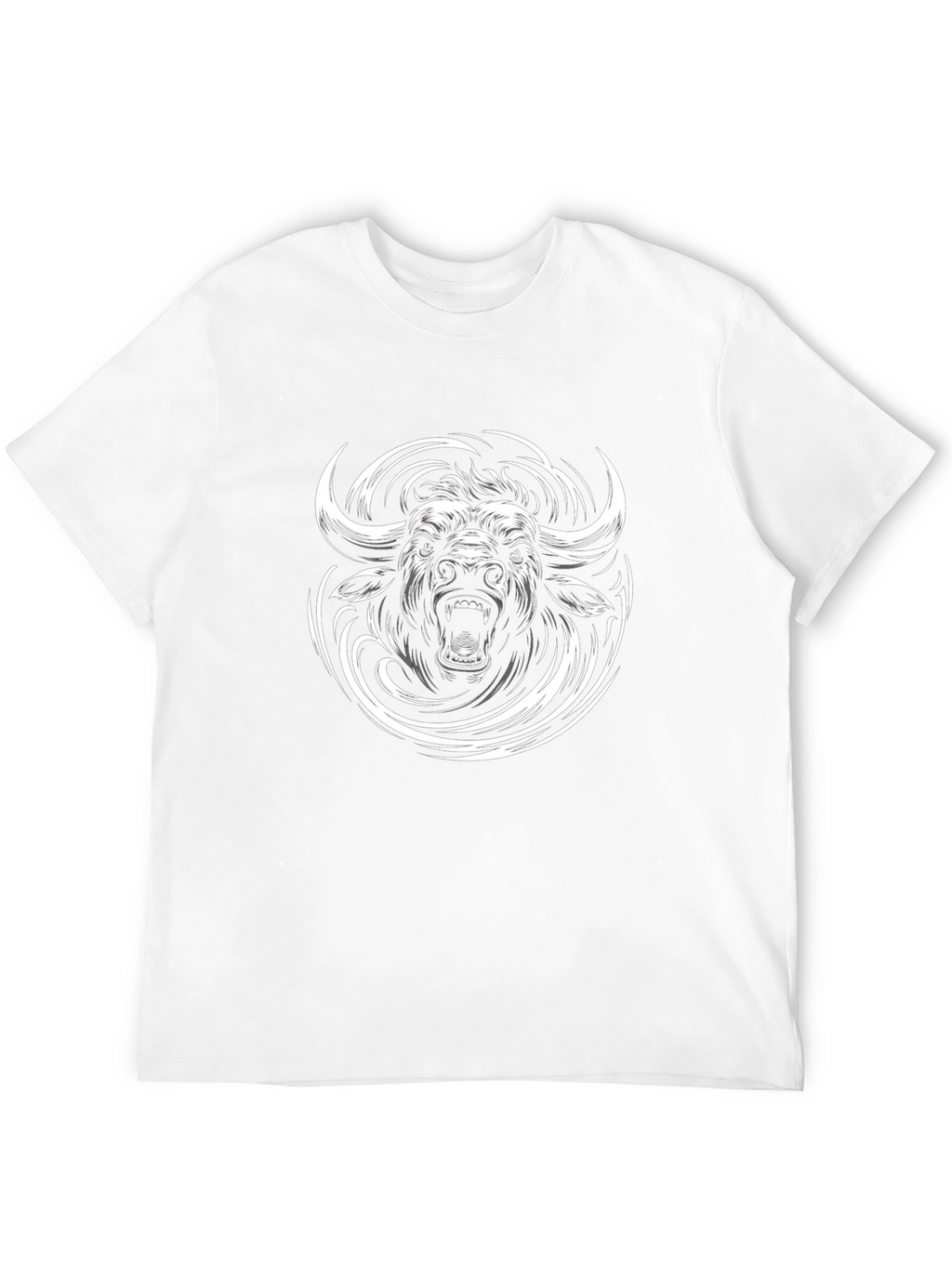 Black Bull Graphic Tee - Bold Animal Print
