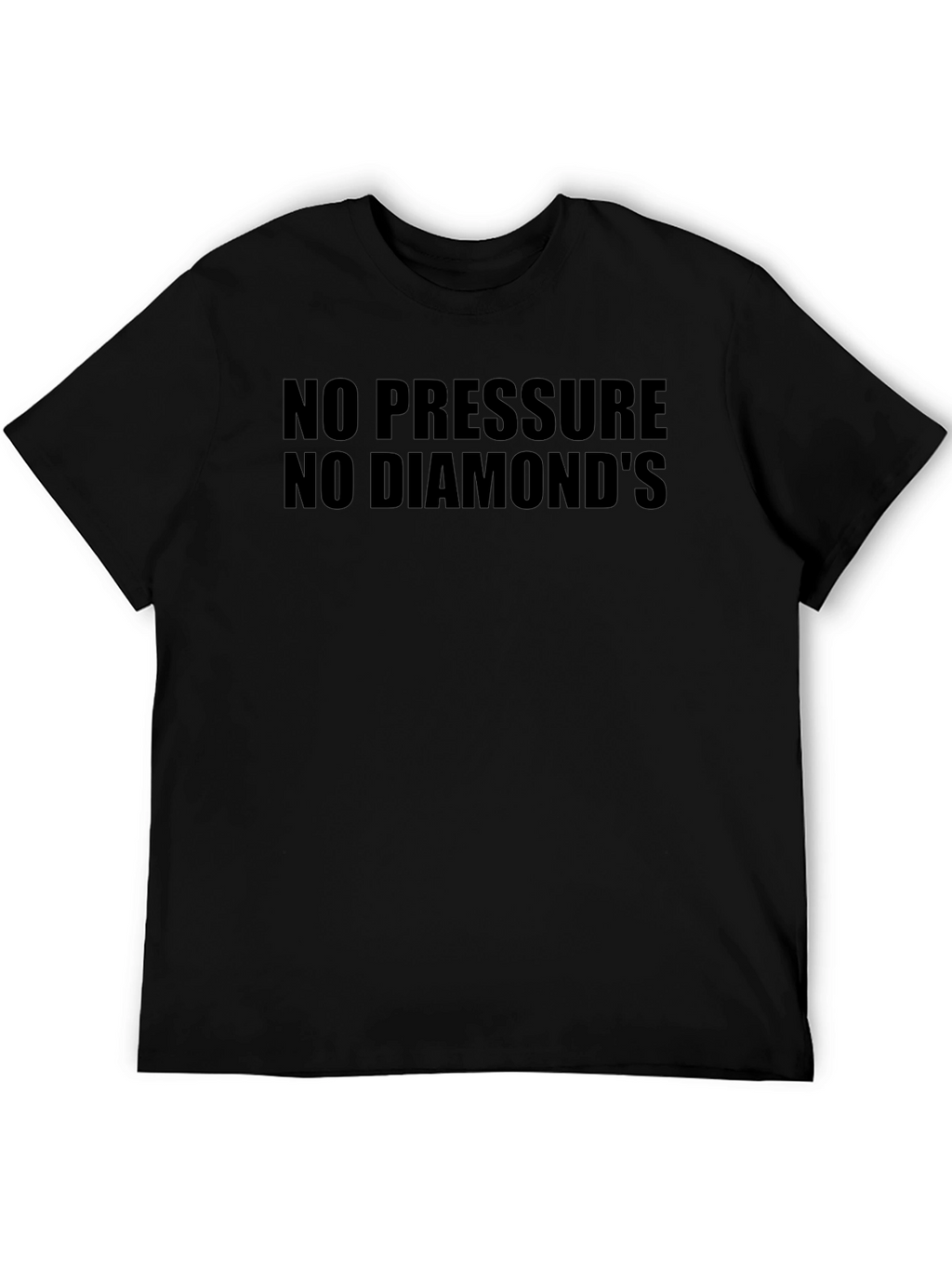 No Pressure No Diamonds Black Graphic Tee