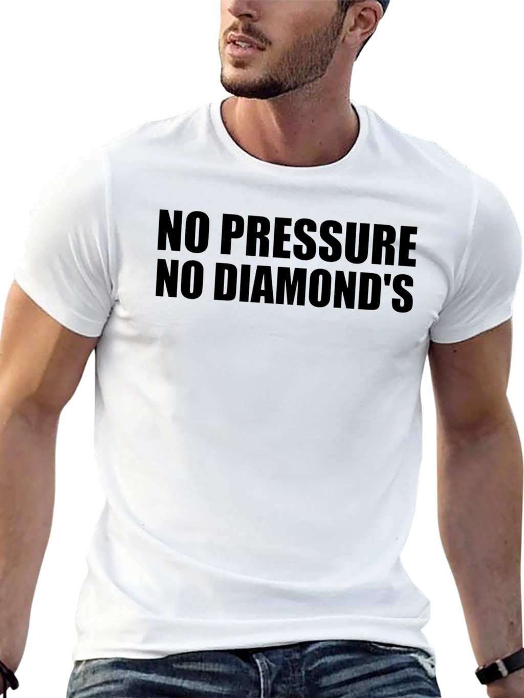 No Pressure No Diamonds Black Graphic Tee