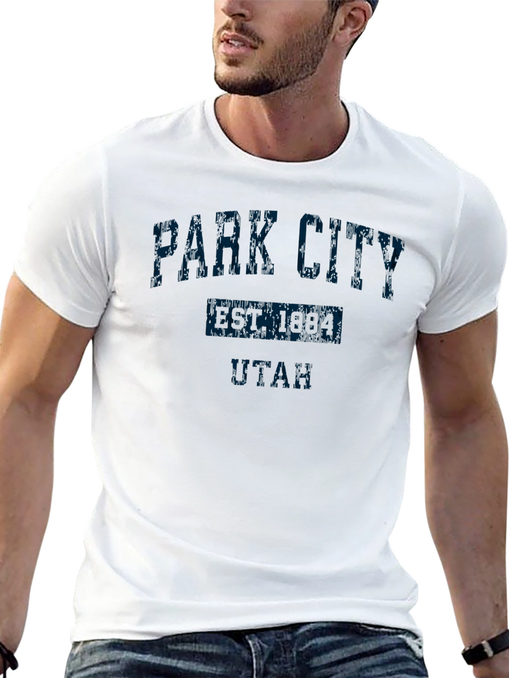 Park City Utah T-Shirt Est. 1884 Distressed Graphic Tee