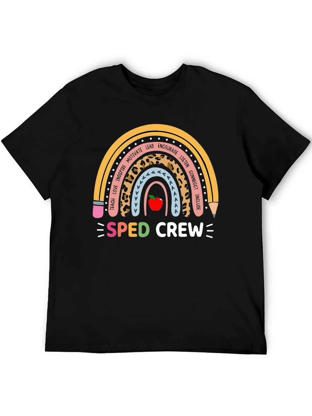 SPED Crew Rainbow Pencil Teacher T-Shirt