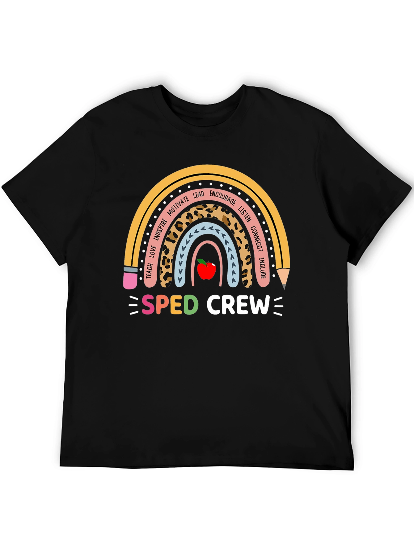 SPED Crew Rainbow Pencil Teacher T-Shirt