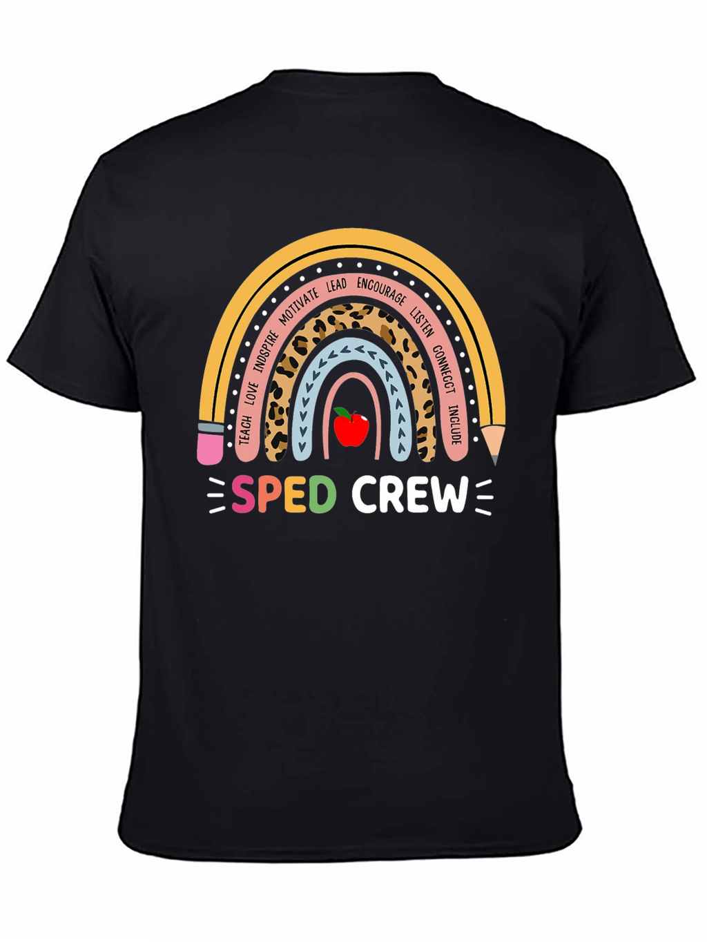 SPED Crew Rainbow Pencil Teacher T-Shirt