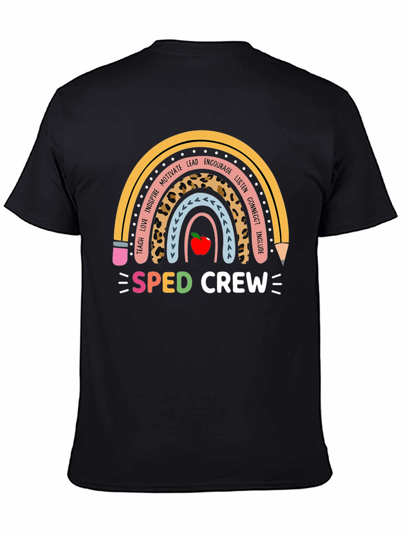 SPED Crew Rainbow Pencil Teacher T-Shirt